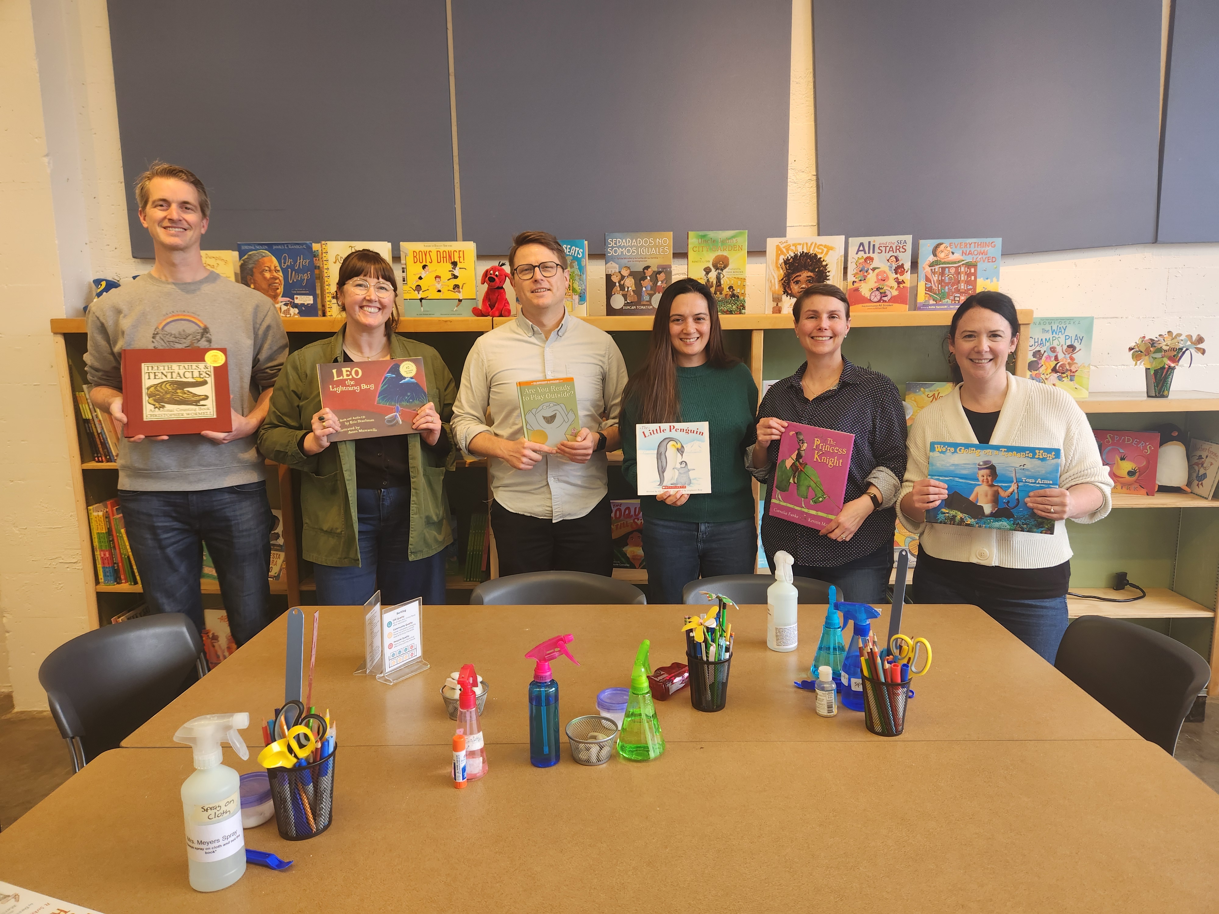 Team members volunteering