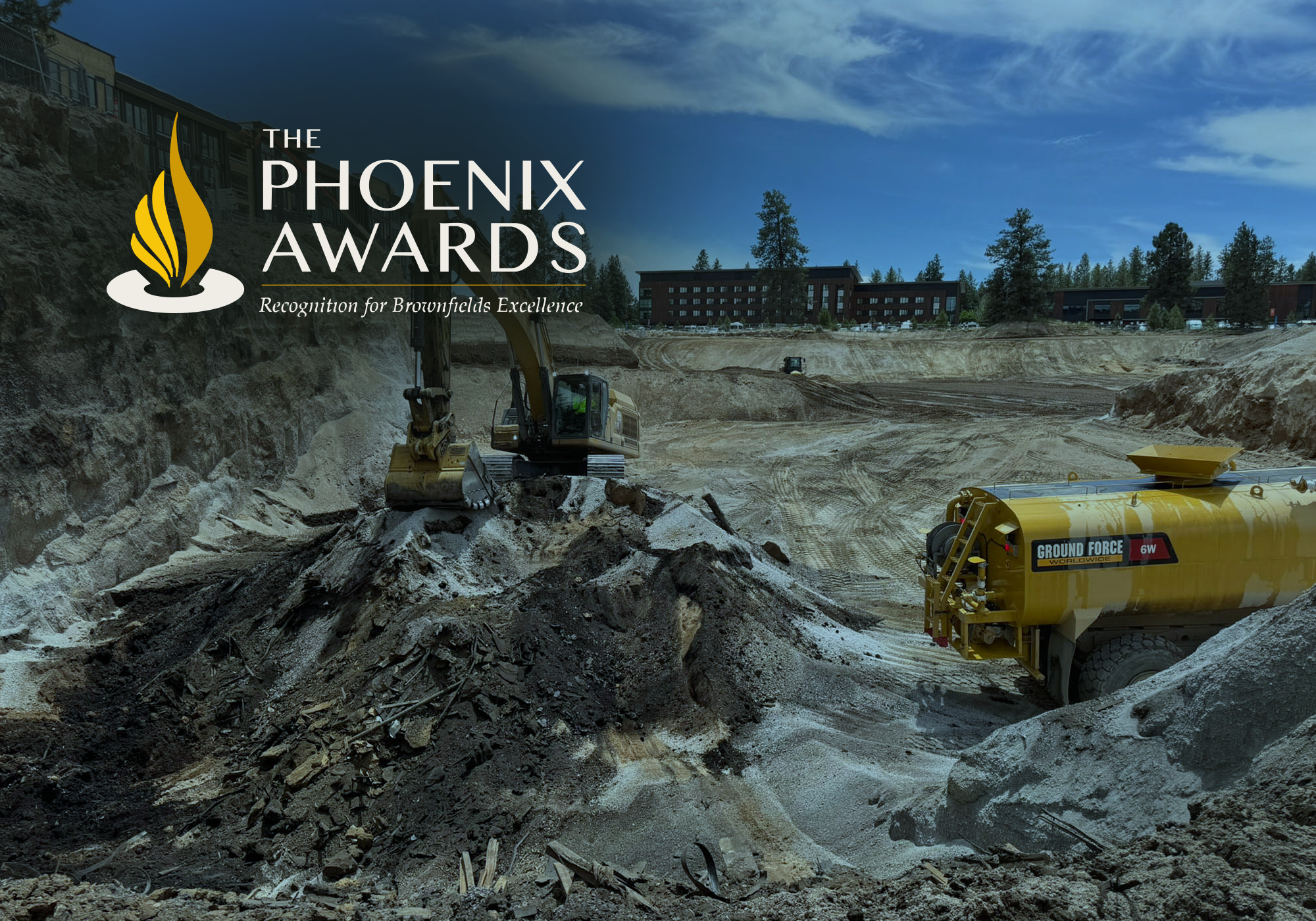 Construction equipment in dirt