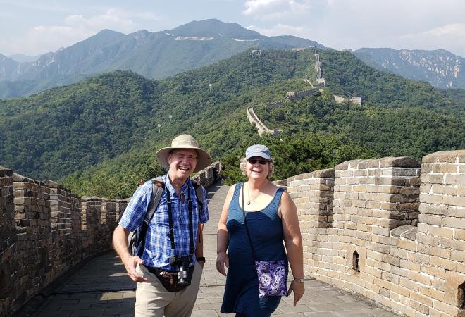 David and Allison at the Great Wall of China