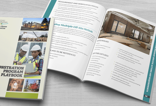 Demo Playbook cover and inside spread