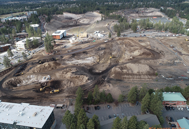 zoomed in drone site