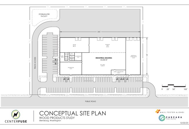 Conceptual site design for an industrial facility